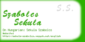 szabolcs sekula business card